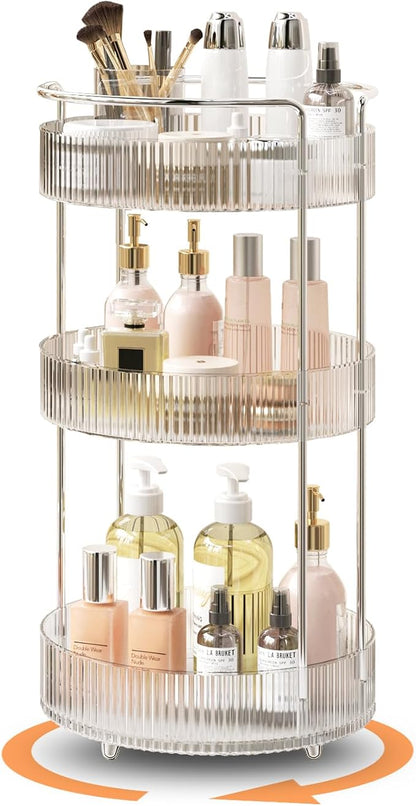 360° Rotating Makeup Organizer for Vanity, Skincare Perfume Organizers and by MEAJIO