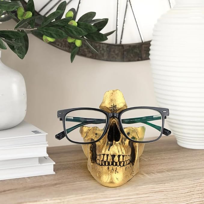 Mrlikale Skull Glasses Stand Holder, Creative Eyeglasses Holder, Sunglasses - Image 3