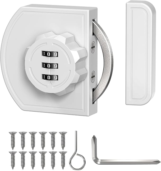 180 Degree Combination Cabinet Lock, Keyless 3 Digit Password Lock, Anti Pry - Image 8