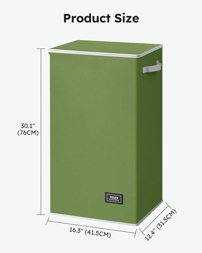 SOLEDI Laundry Hamper with Lid 100L Large & Tall Collapsible Laundry Basket - Image 5