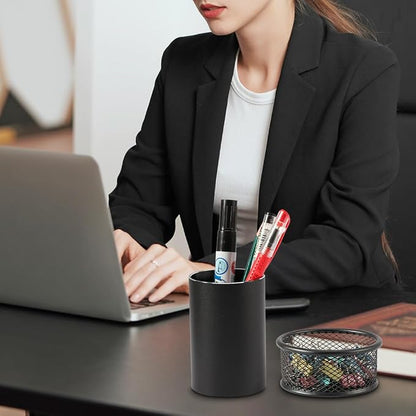 Pen Holder & Paperclip Holder, 2 Pack Aluminum Alloy Waterproof Mesh Paper Clip - Image 6