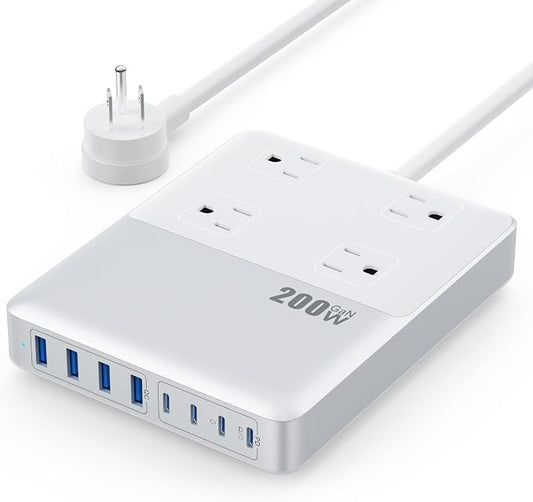 200W USB C Charging Station Power Strip by Kioson