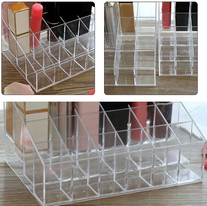 Acrylic Makeup Organizer 4 Tier Storage Rack Clear Cosmetic Shelf - Image 3