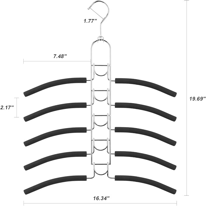 Space Saving Clothes Hangers, Anti-Slip Foam Padded Shirt Suit Hanger - Image 7