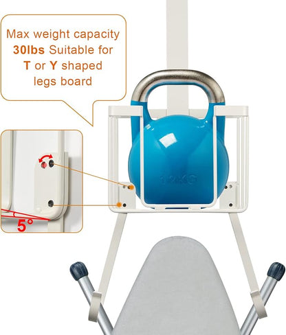 ORLESS Over The Door/Wall Mount Ironing Board Hanger, Laundry Room Iron and - Image 5