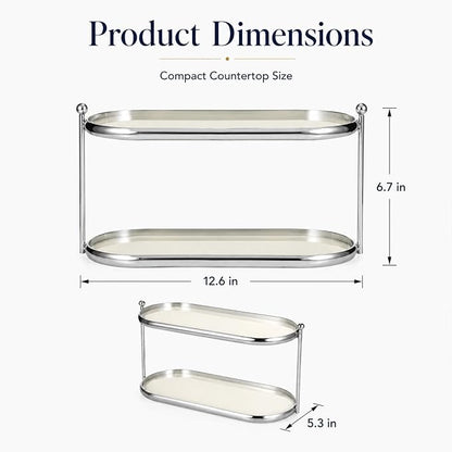 2 Tier Perfume Organizer, Stainless Steel Frame - Image 3