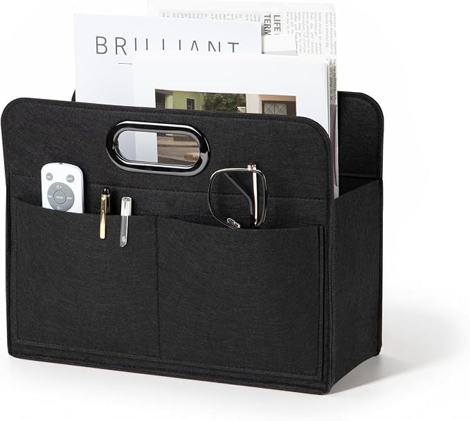 Magzine Holder, Felt foldable Magazine Basket by WantuSee