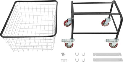 Steel Wire Laundry Cart, Wire Laundry Basket Cart - Image 9