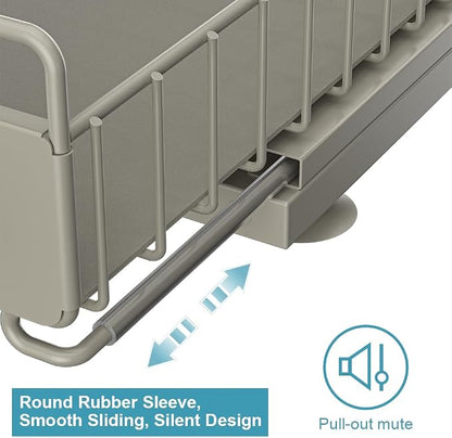 Under Sink Organizer, Pull Out Kitchen Cabinet Organizer 2 Tier Slide Out Under - Image 3
