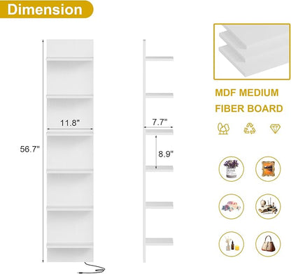 Qupui 6-Tier Wall Shelf with RGB LED, 22 Modes, 6 Brightness. Waterproof - Image 2