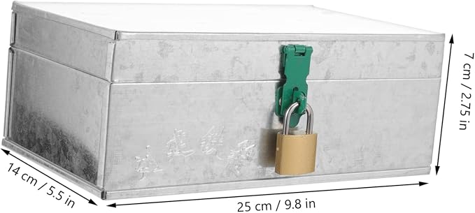 KICHOUSE Tool Box Rigid Storage Box Lock Iron Sheet Outdoor Storage Container - Image 7