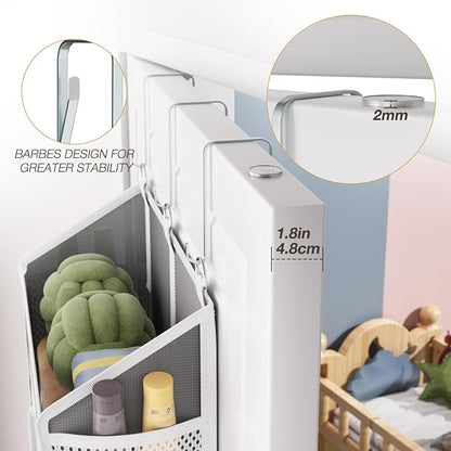 Over the Door Organizer with 5 Front & 10 MeshSide Pockets, 50LB Capacity Extra - Image 4