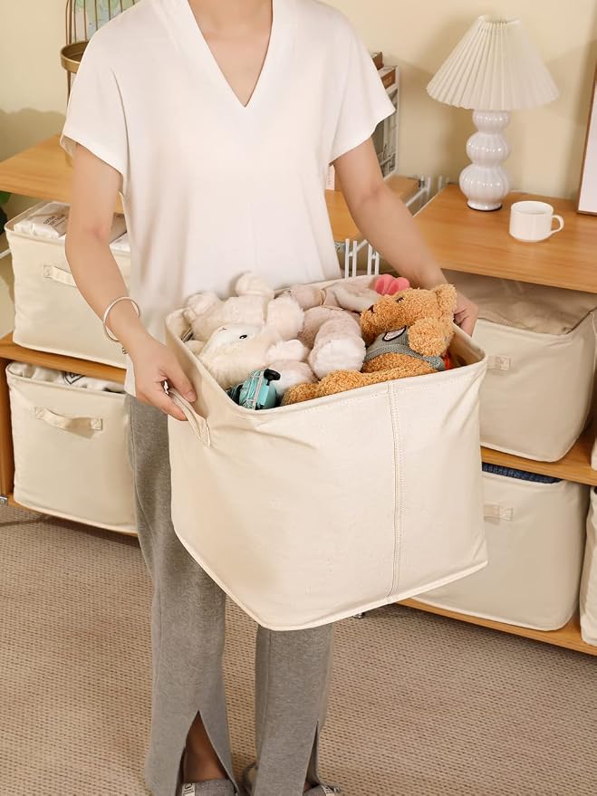Decorative Basket Rectangular Fabric Storage Bin Organizer Basket - Image 3