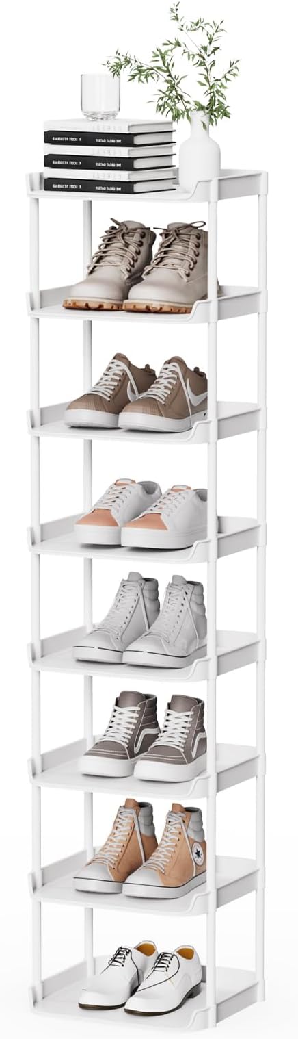 Narrow Shoe Storage Rack, Compact Single Shoerack Stand by StorageOrganizersforHome