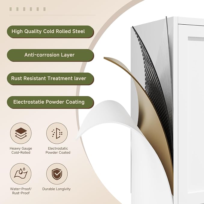 Letaya 75" H Metal Storage Cabinet - Image 9