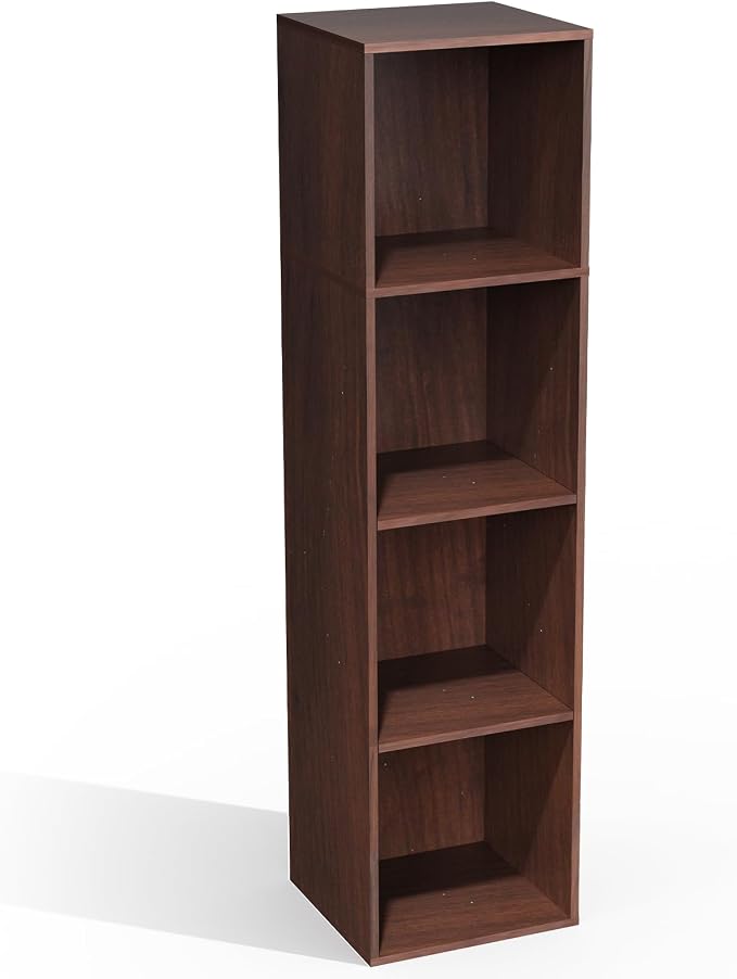 4Cube Storage Organizer, 4 Tier Cube Low Bookcase Freestanding Storage Display - Image 6
