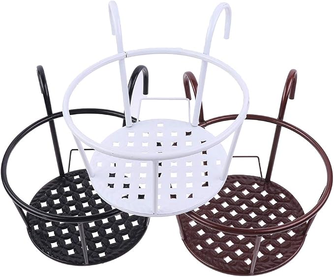 Hanging Railing Planters Baskets Art Hanging Flower Stands Balcony Flower Pot - Image 6