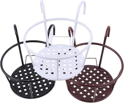 Hanging Railing Planters Baskets Art Hanging Flower Stands Balcony Flower Pot - Image 6
