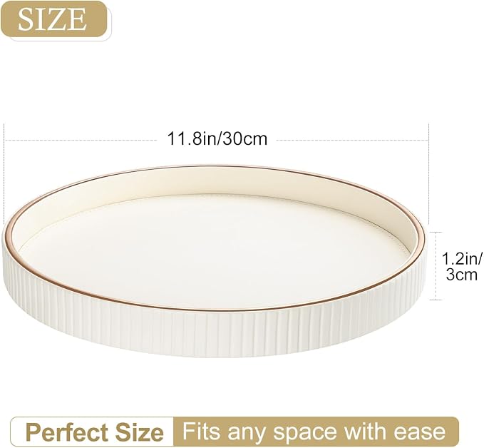 GORESE 12" Round Decorative Serving Tray - Image 2