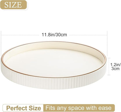 GORESE 12" Round Decorative Serving Tray - Image 2