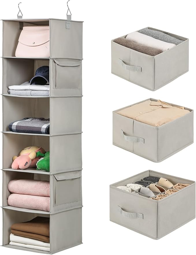 6-Shelf Hanging Closet Organizer by Vailando
