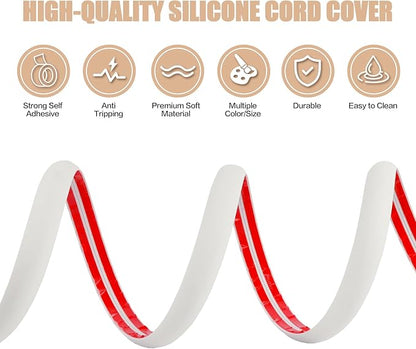 Floor Cord Cover Cable Cavity Self Adhesive Cord Hider Floor 10FT Floor Cable - Image 3
