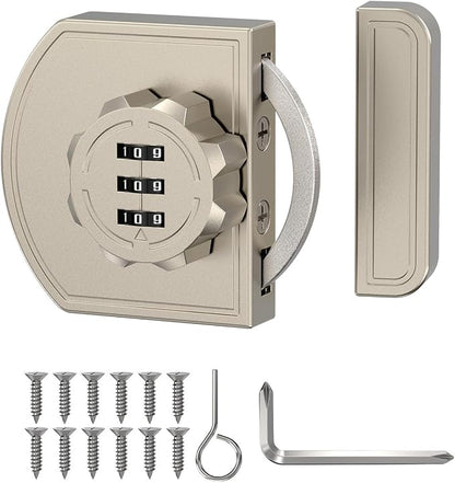 180 Degree Combination Cabinet Lock, Keyless 3 Digit Password Lock, Anti Pry - Image 8