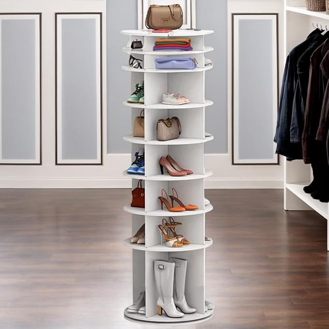Shoe Organizer 6-Tier Spinning Shoe Rack by Unknown