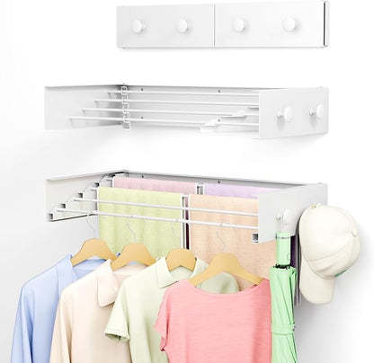 Foldable Wall Mounted Drying Rack, Stainless Steel Expandable Clothes Drying by CEHIFIA