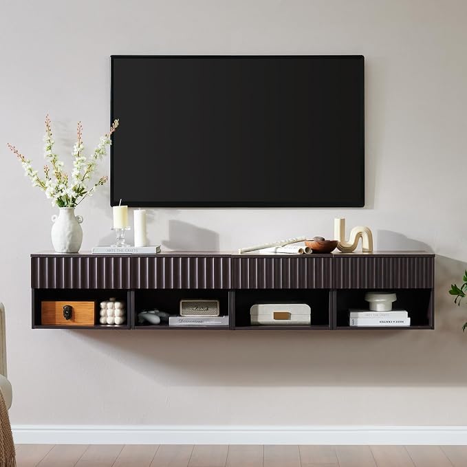 Floating Nightstand with Fluted Drawer - Image 6