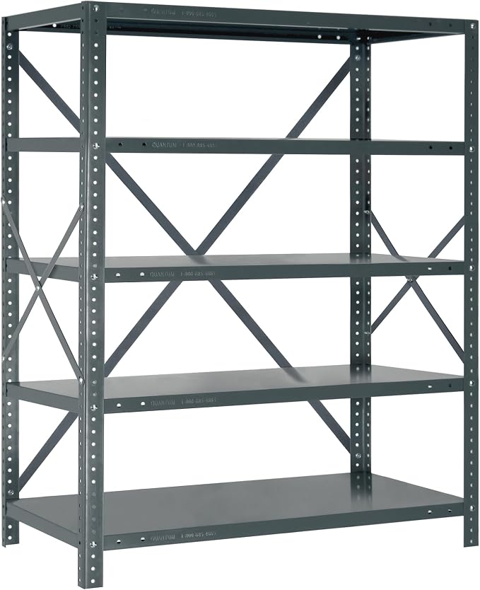 Quantum Storage Systems 39-1236-5 IRONMAN Solid Heavy Duty 5 Shelves 39" H x by QuantumStorageSystems