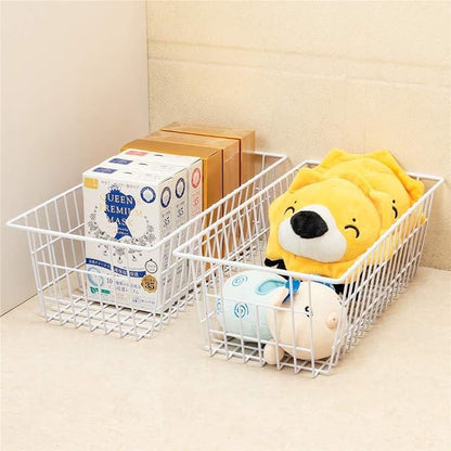 Wire Storage Basket Freezer Organizer Bins Food Storage Metal Baskets - Image 2