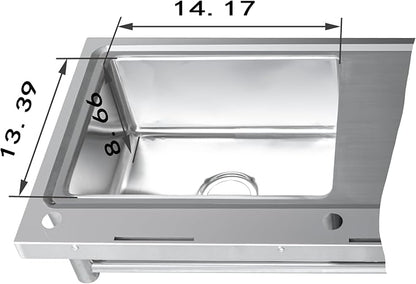 Qian Kun Free Standing 39.3 * 19.7 * 35.4 Left Single Bowl Outdoor Kitchen Sink - Image 3
