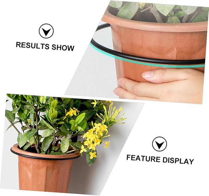 Toyvian 3pcs Iron Wall Mounted Flower Pot Holder Rings Hanging Planter Rack - Image 9