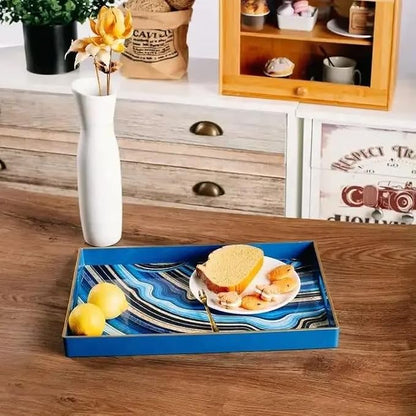 Spsyrine Decorative Tray, Plastic Rectangular Coffee Table Tray - Image 6
