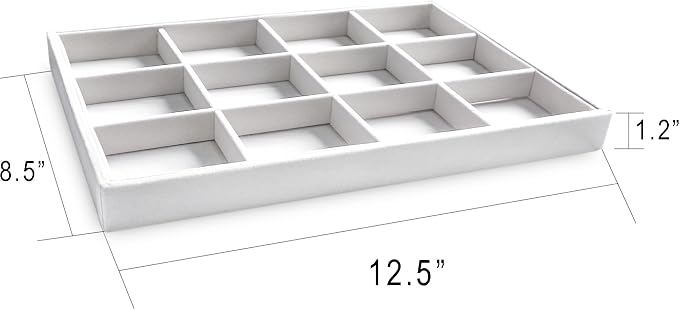 Frebeauty Stackable Velvet Jewelry Organizer Trays - Image 2