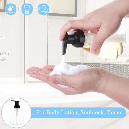 12 Pack Foam Soap Dispenser, 8oz/250ml Refillable Pump Bottle Dispenser Clear - Image 2