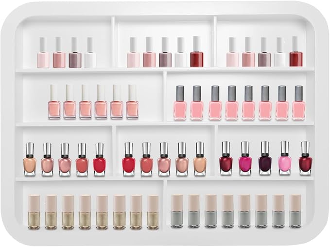 Wall Mounted Nail Polish Racks 4 Tier Hanging Nail Polish Storage Holder by Unknown