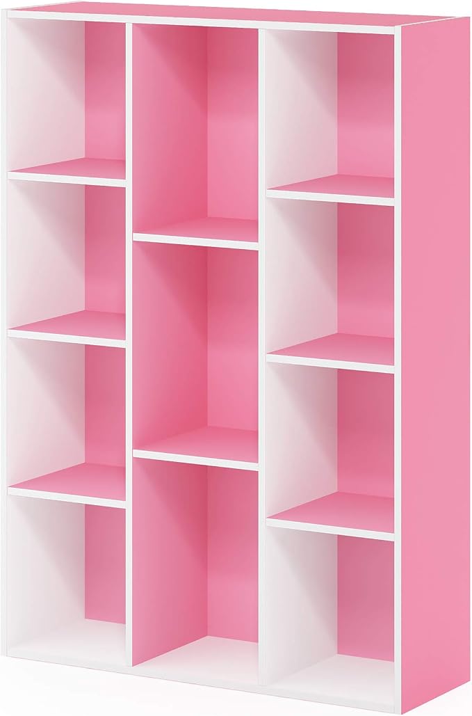 Furinno LUDER Book Shelf, 11-Cube Bookshelf, Reversible Bookcase, 9.4 x 29.1 x - Image 7
