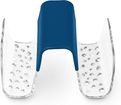 Spectrum Sink Saddle for Kitchen Sink Blue Clear Sponge and Brush Holder by Spectrum