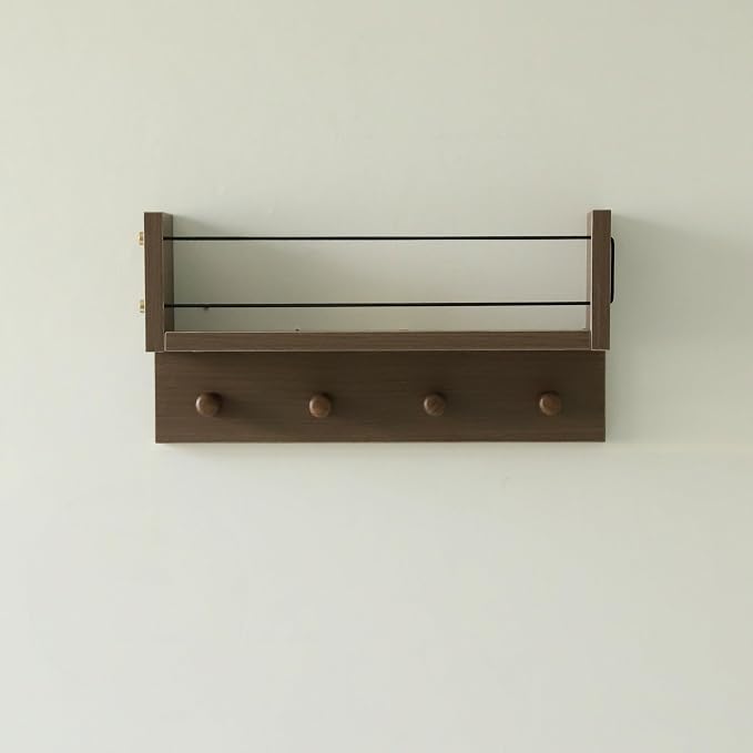 Entrance Coat Rack ，Coat Hooks, Wall-Mounted Wooden Hook Rack, Wall-Mounted by CreatedOn2005