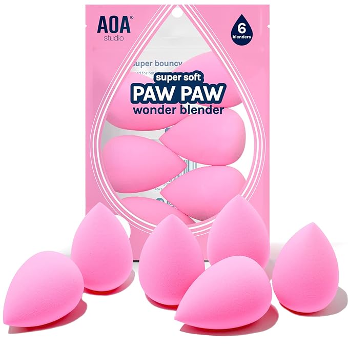 AOA Studio Collection makeup Sponge Set Latex Free and High-definition Set of 6 by AOAStudio