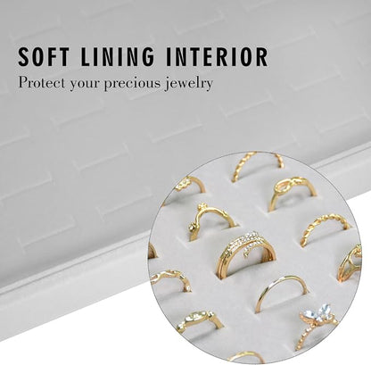 Velvet Ring Display Tray Organizer Box - Image 2