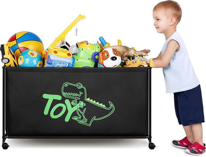 MISSLO Large Toy Box with Wheels Big Toy Chest by MISSLO