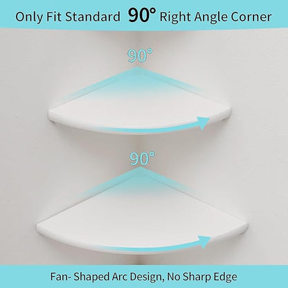 Corner Wall Shelves, Round End Wall Mount Display Shelf - Image 4