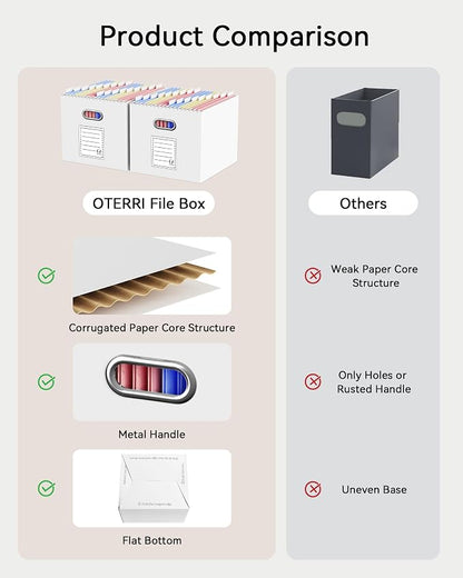 Portable Collapsible Cardboard File Box - Image 4