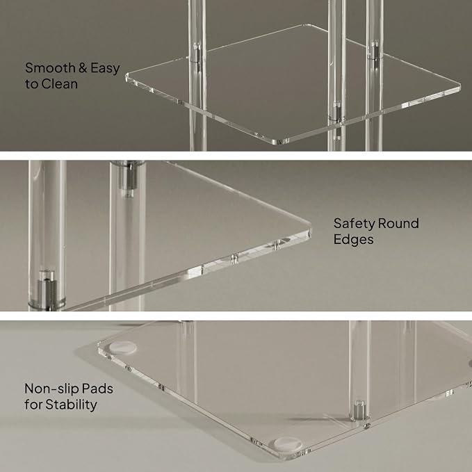 Aquiver Acrylic Vertical Shoe Rack - Image 4