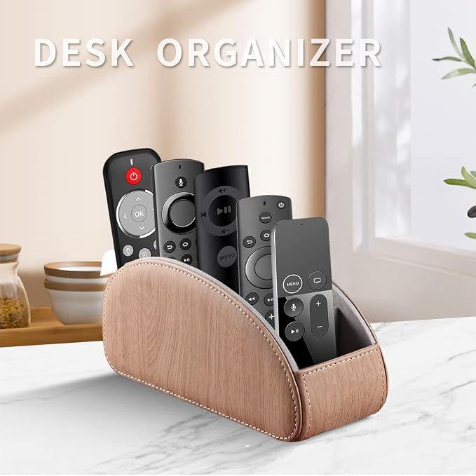 YAPISHI All-in-One Leather TV Remote Control Holder - Image 3