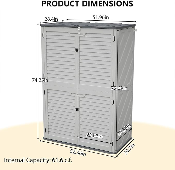 Tall Resin Storage Cabinet - Image 6