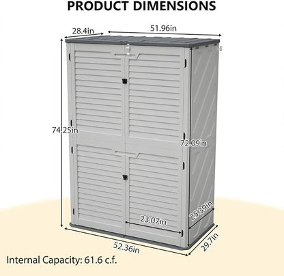 Tall Resin Storage Cabinet - Image 6